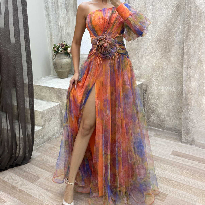 ✨【Karcsúsító varázsló】. Mirage Color Block ruha✨