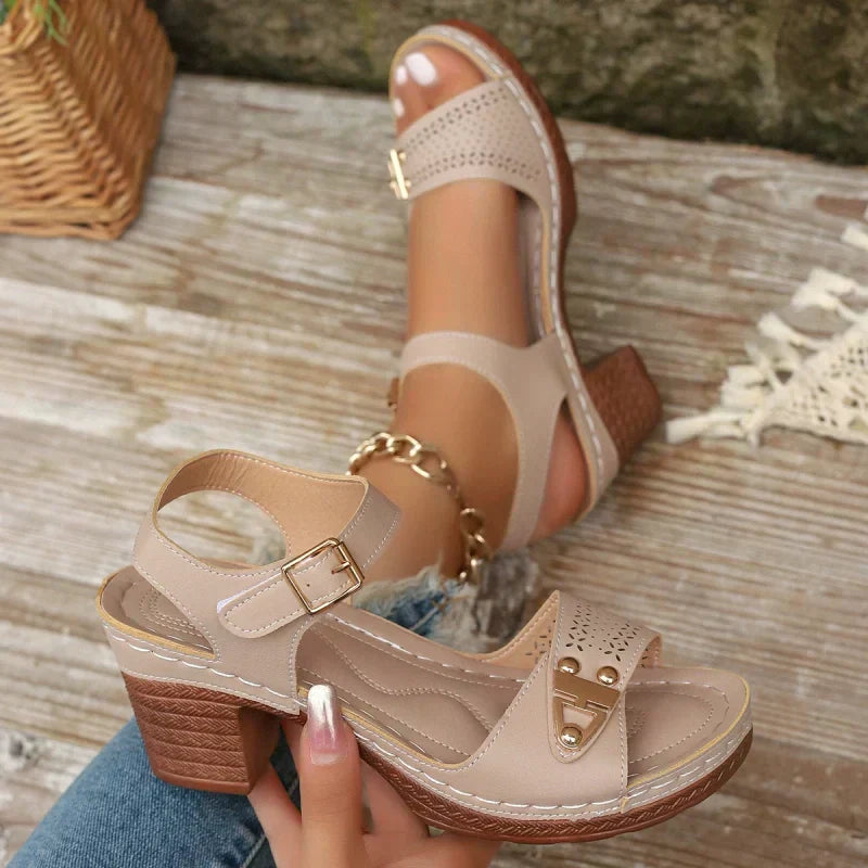 【EU 36-43】👡Nyári női Chunky Magassarkú szandálok