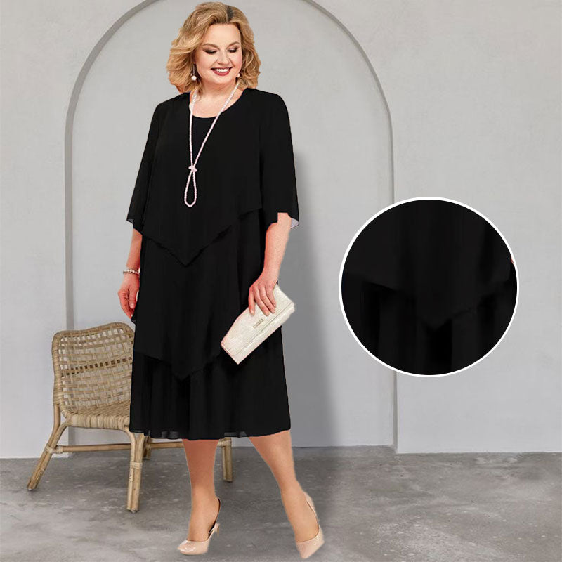 💖Plus Size Réteges Midi Ruha