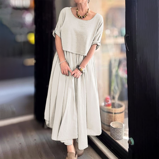 【S-5XL】👗Egyszínű hosszú szoknya szett