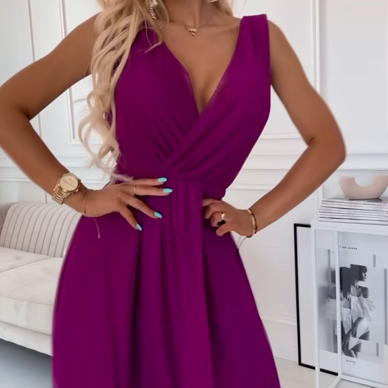 Ujjatlan, V-nyakú sifon ruha