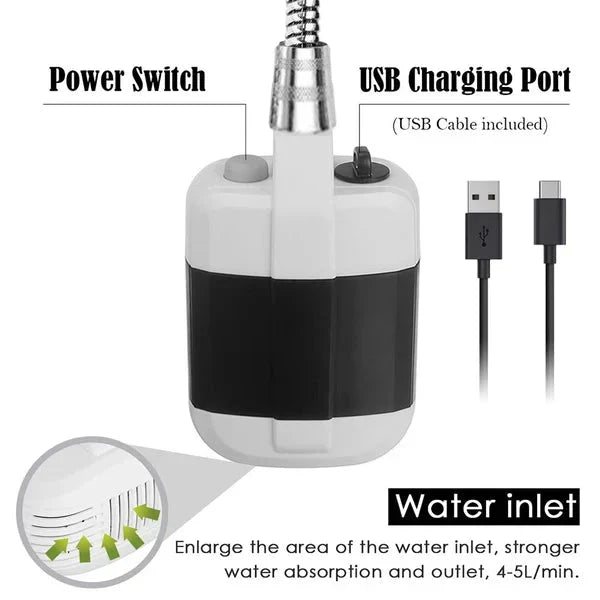 🚿USB kültéri hordozható kültéri zuhanyMennyiség