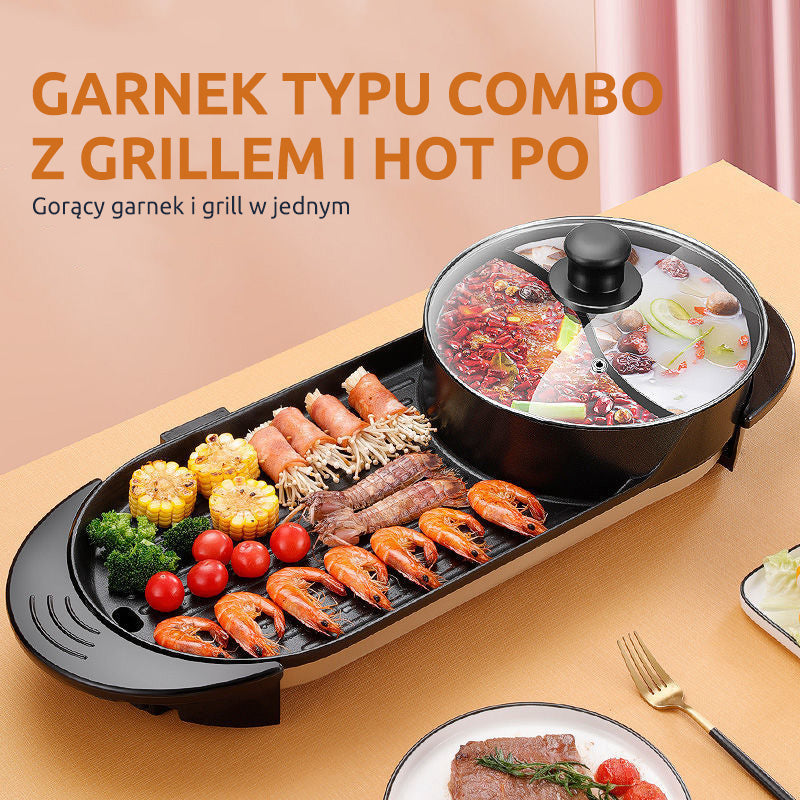 Kombinált grill és forró edény