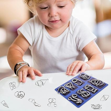 🔥Oktató jellegű intellektuális játékok IQ játékok, fém fejtörők