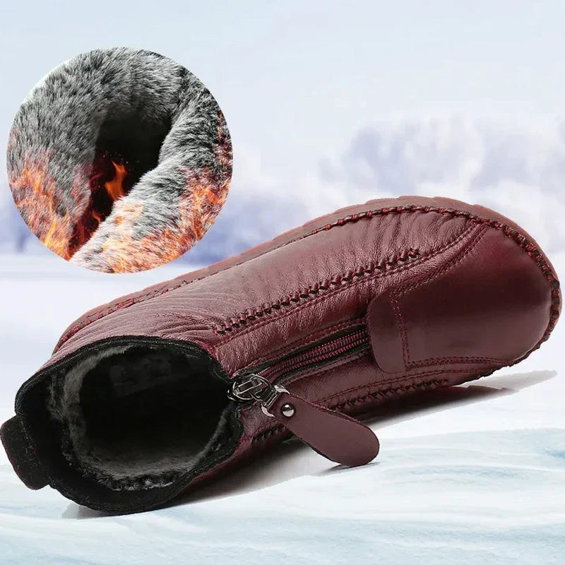 ❄️ Női Téli Meleg Cipzáras Bokacsizma 👢💕