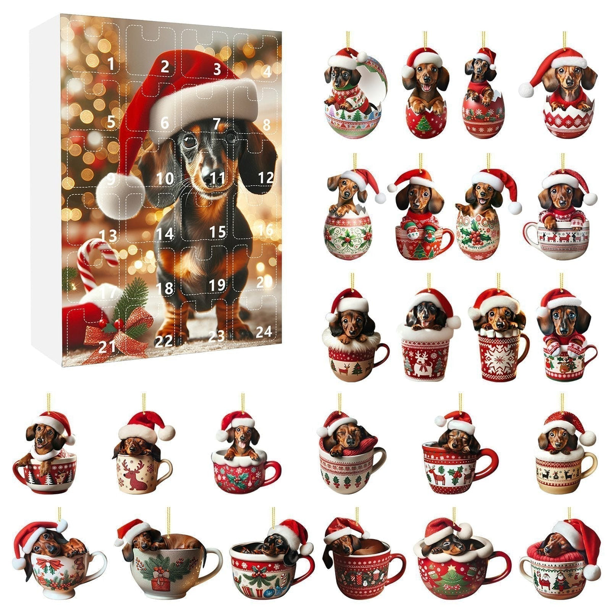 🎅2025 Karácsonyi tacskó adventi naptár🎁