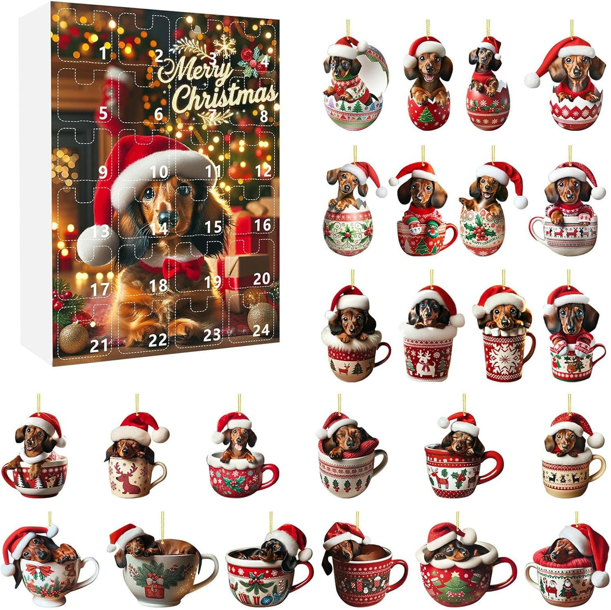 🎅2025 Karácsonyi tacskó adventi naptár🎁