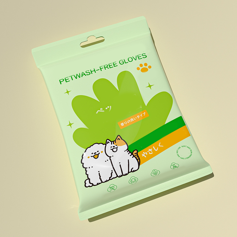 🐶Öblítésmentes kisállattisztító szagtalanító kesztyűk