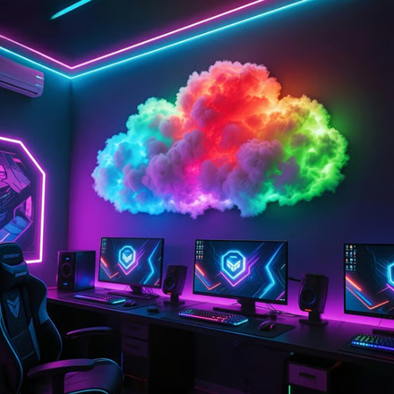 ⚡☁️ ️Saját készítésű USB-s Thundercloud LED fénydekoráció ✨🌈