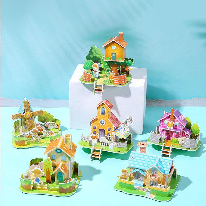 đ§© ĂpĂtse fel sajĂĄt 3D vilĂĄgĂĄt â 3D papĂr puzzle Ă©pĂtĆkĂ©szlet (4 darab, ragasztĂł nĂ©lkĂŒl) â UtĂĄnvĂ©tes đ°