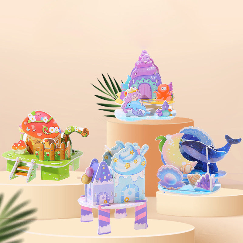 đ§© ĂpĂtse fel sajĂĄt 3D vilĂĄgĂĄt â 3D papĂr puzzle Ă©pĂtĆkĂ©szlet (4 darab, ragasztĂł nĂ©lkĂŒl) â UtĂĄnvĂ©tes đ°