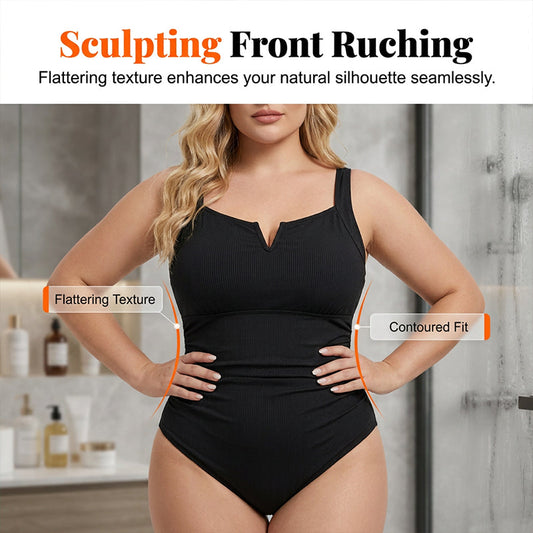 👙Egyrészes, plus size fürdőruha derékformáló hatással