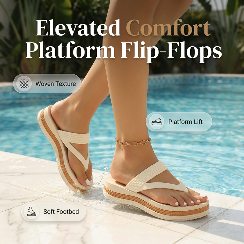 đĄ NĆi platformos flip-flopok kötött pĂĄnttal | 36â41-es mĂ©retek