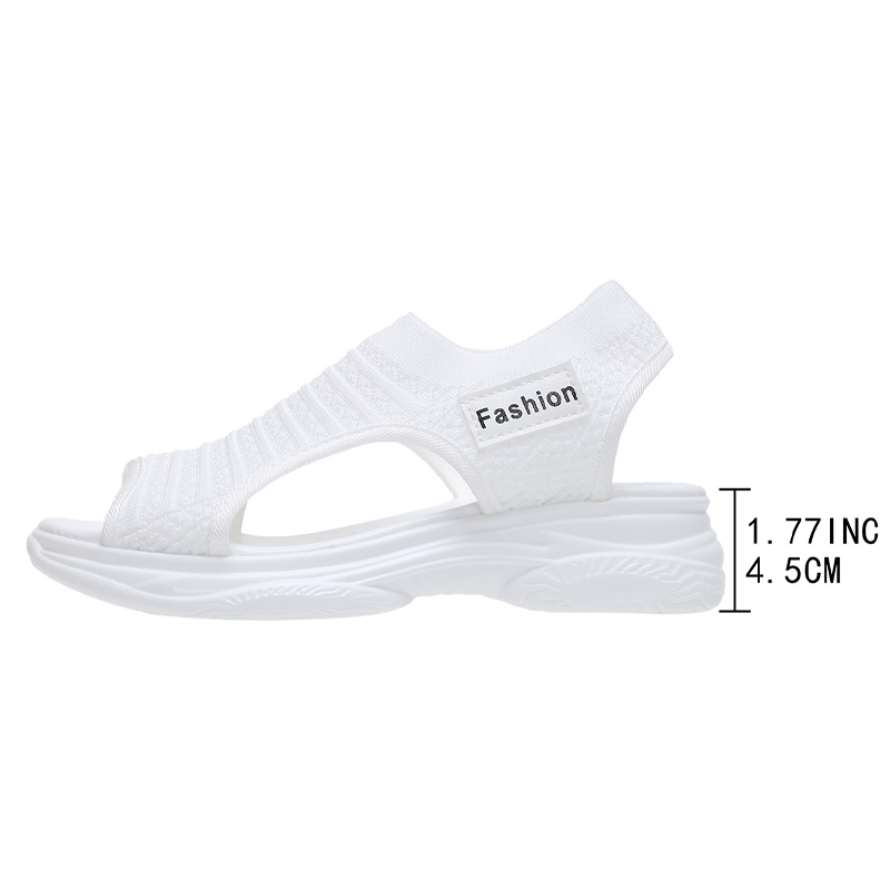 đĄNĆi szandĂĄlok 4,5 cm-es platformmal Ă©s kötött anyaggal - 2 szĂnben, 35-42-es mĂ©retben