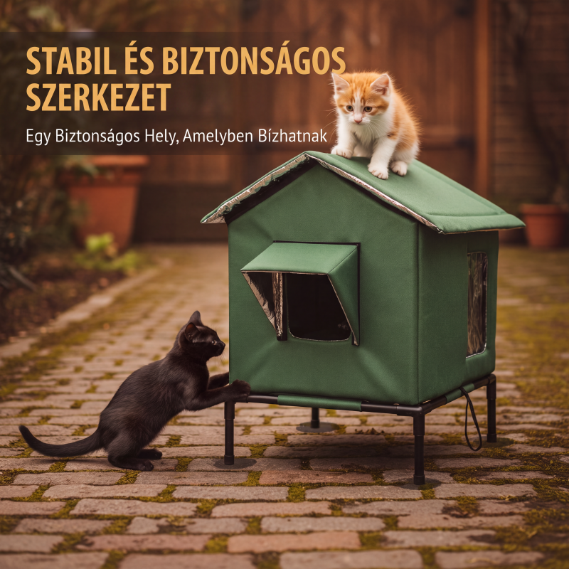 đ» KĂŒltĂ©ri, vĂzĂĄllĂł macskahĂĄz, szĂ©tszerelhetĆ, emelhetĆ