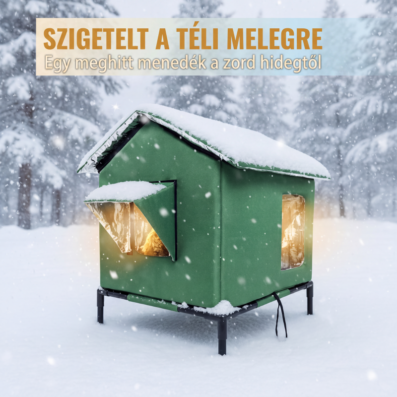 đ» KĂŒltĂ©ri, vĂzĂĄllĂł macskahĂĄz, szĂ©tszerelhetĆ, emelhetĆ