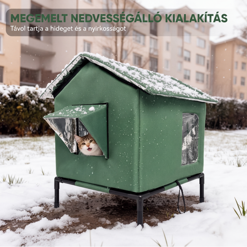 đ» KĂŒltĂ©ri, vĂzĂĄllĂł macskahĂĄz, szĂ©tszerelhetĆ, emelhetĆ