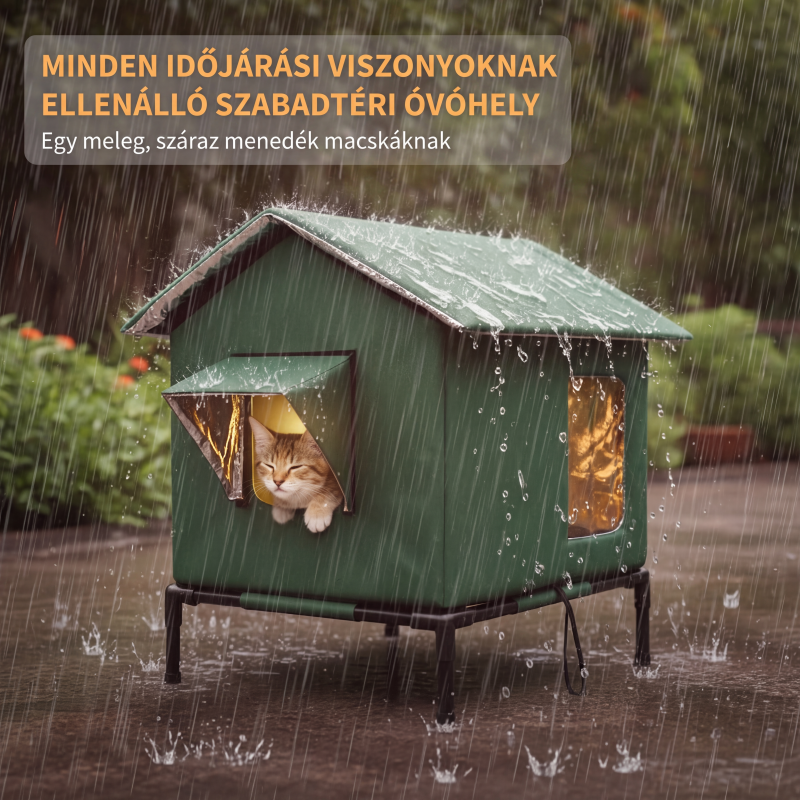 đ» KĂŒltĂ©ri, vĂzĂĄllĂł macskahĂĄz, szĂ©tszerelhetĆ, emelhetĆ