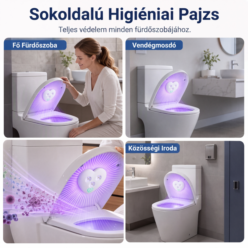 đĄ UVC WCâfertĆtlenĂtĆ lĂĄmpa mozgĂĄsĂ©rzĂ©kelĆvel, intelligens fĂŒrdĆszobai higiĂ©niai eszköz đ§Œ