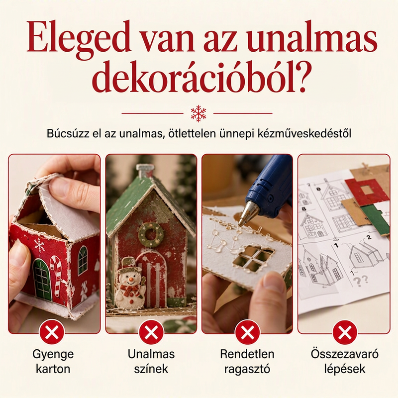 👨👩👧👦50% kedvezmény🎄 3D gyöngyös karácsonyi díszkészlet✨