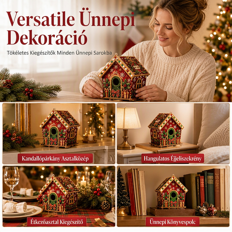 👨👩👧👦50% kedvezmény🎄 3D gyöngyös karácsonyi díszkészlet✨