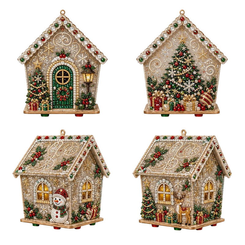 👨👩👧👦50% kedvezmény🎄 3D gyöngyös karácsonyi díszkészlet✨