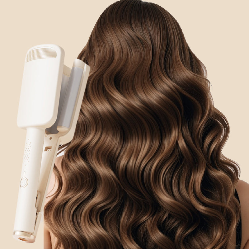 ✨32 mm-es hullámos negatív ionos hajsütővas – 4 fokozatban állítható hőmérséklet – szalonminőségű frizura otthon is💇♀️