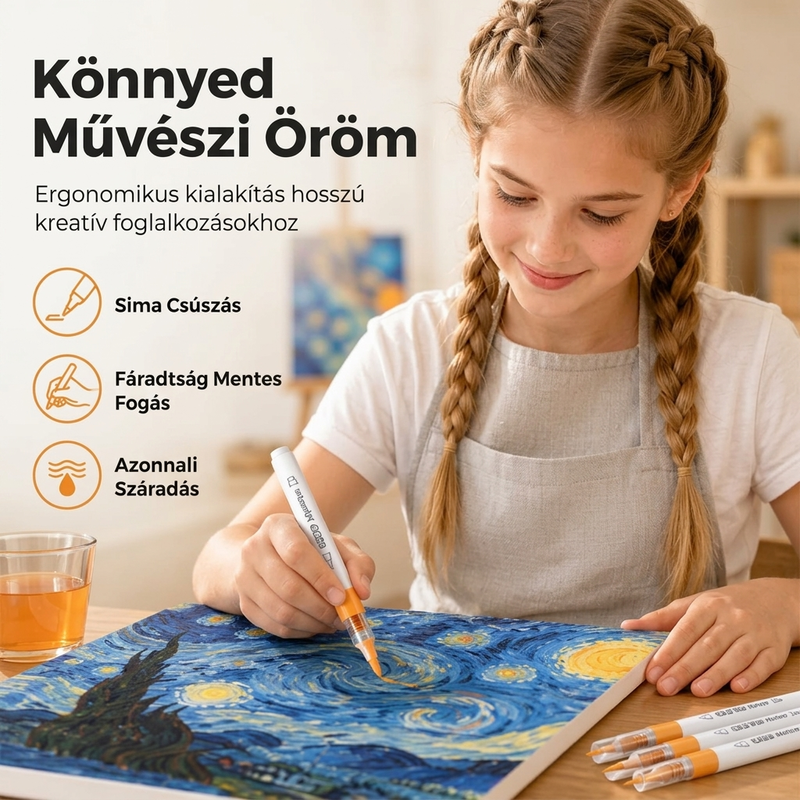 đŠ MoshatĂł folyĂ©kony akril marker puha ecsetvĂ©ggel â SzĂnes alkotĂĄs könnyedĂ©n, egyszerƱ tisztĂtĂĄssalâš