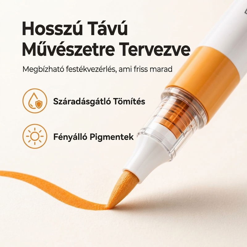 đŠ MoshatĂł folyĂ©kony akril marker puha ecsetvĂ©ggel â SzĂnes alkotĂĄs könnyedĂ©n, egyszerƱ tisztĂtĂĄssalâš