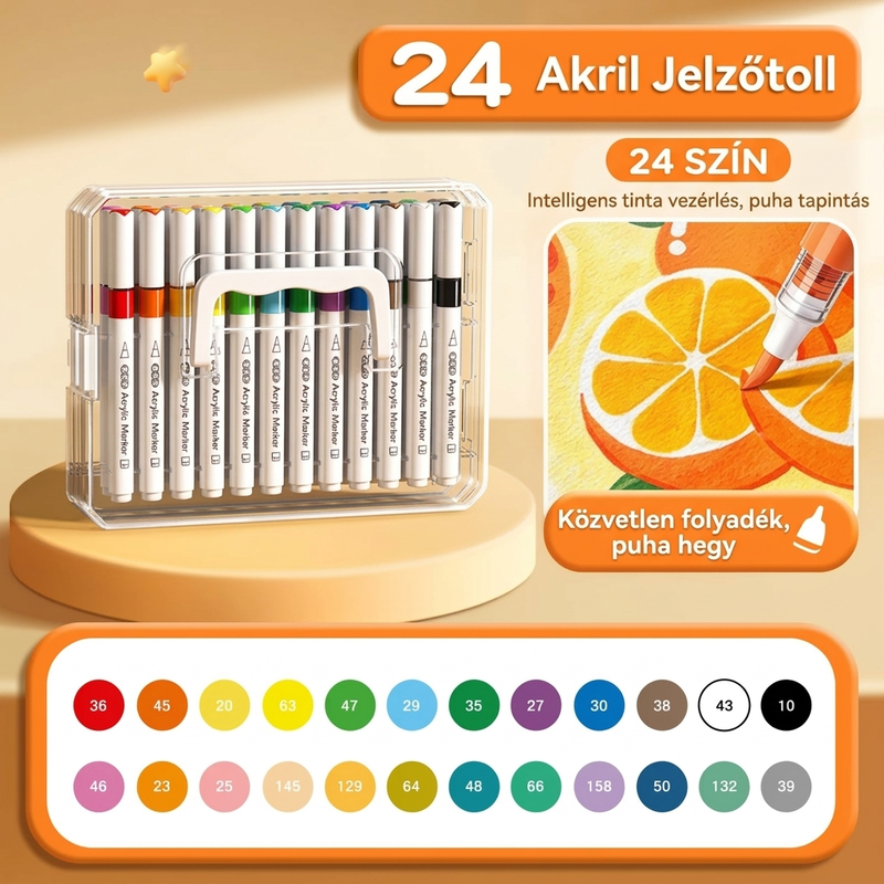 đŠ MoshatĂł folyĂ©kony akril marker puha ecsetvĂ©ggel â SzĂnes alkotĂĄs könnyedĂ©n, egyszerƱ tisztĂtĂĄssalâš