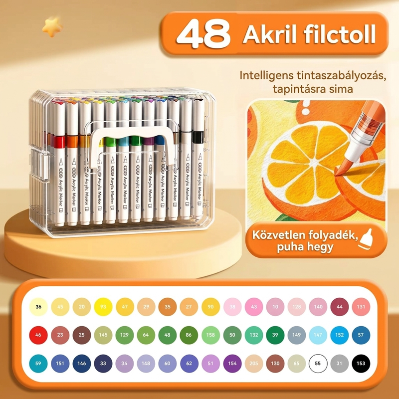 đŠ MoshatĂł folyĂ©kony akril marker puha ecsetvĂ©ggel â SzĂnes alkotĂĄs könnyedĂ©n, egyszerƱ tisztĂtĂĄssalâš