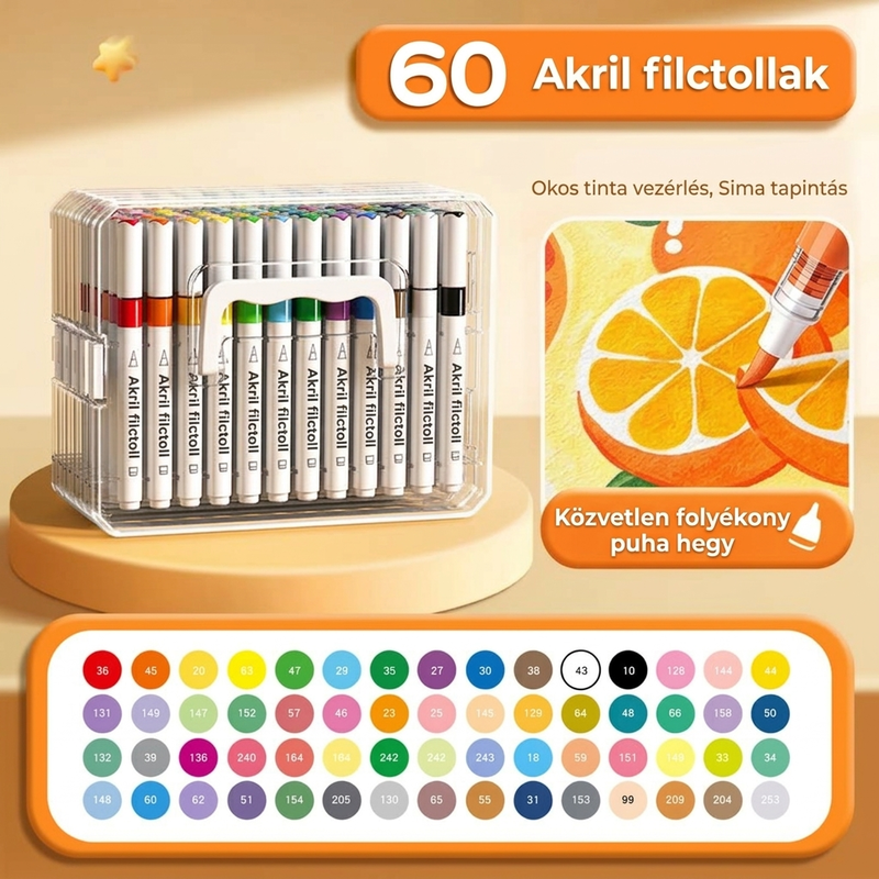 đŠ MoshatĂł folyĂ©kony akril marker puha ecsetvĂ©ggel â SzĂnes alkotĂĄs könnyedĂ©n, egyszerƱ tisztĂtĂĄssalâš