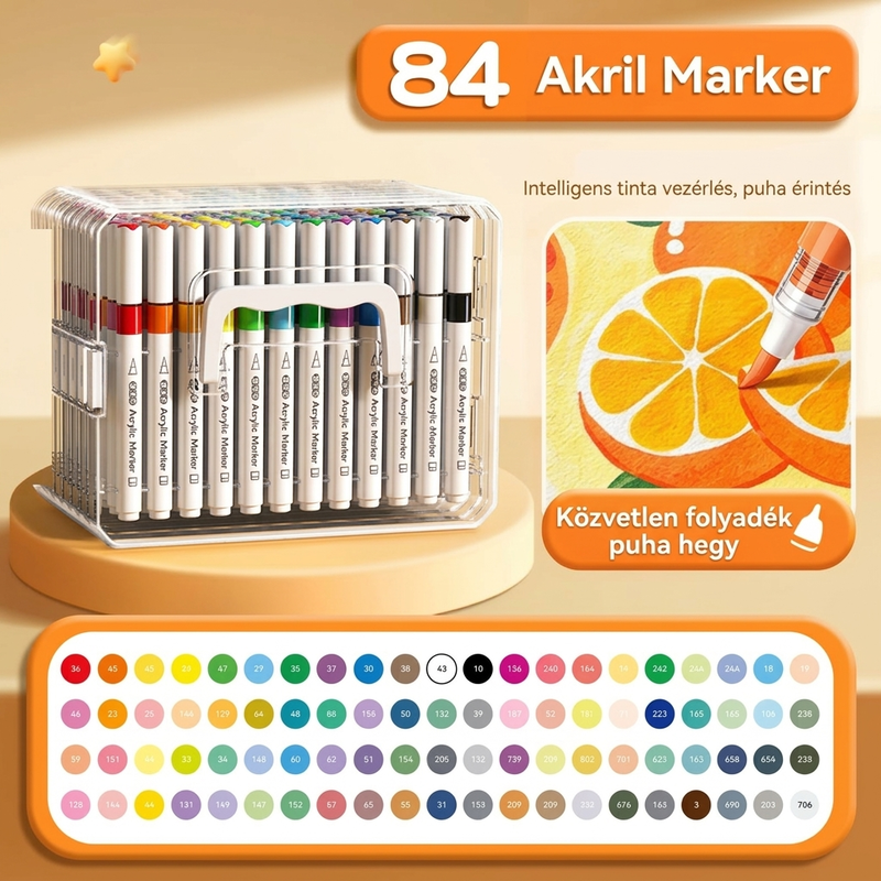 đŠ MoshatĂł folyĂ©kony akril marker puha ecsetvĂ©ggel â SzĂnes alkotĂĄs könnyedĂ©n, egyszerƱ tisztĂtĂĄssalâš