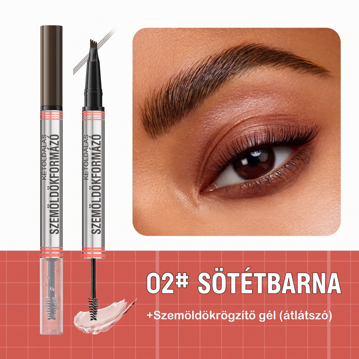 đ„2 az 1-ben szemceruza Ă©s szemöldökfixĂĄlĂł gĂ©l â sƱrƱbb Ă©s termĂ©szetesebb szemöldökformĂĄzĂĄshozđ„ł