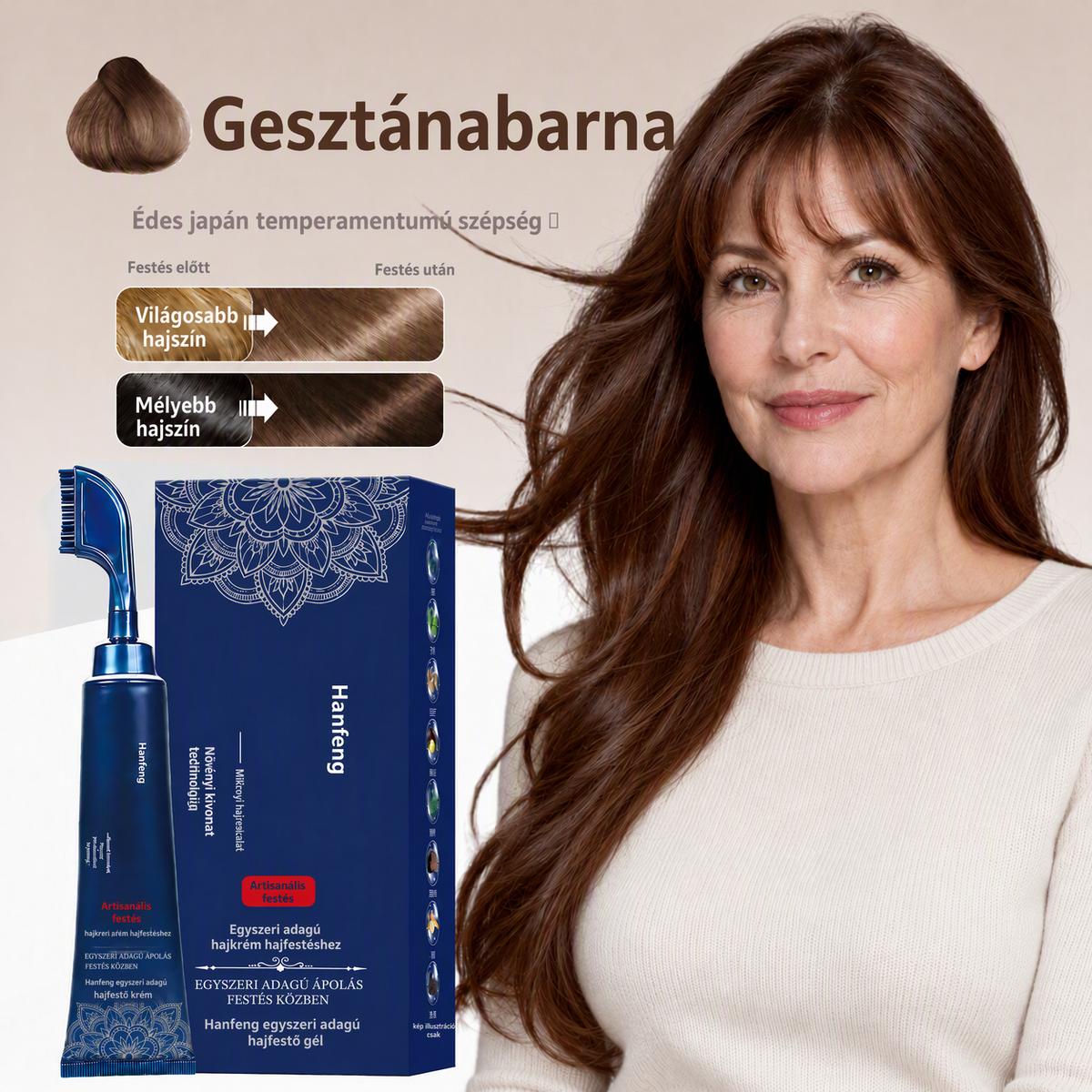 đż NövĂ©nyi alapĂș fĂ©sƱs hajfestĂ©k â 95%-os Ćsz hajtakarĂĄs, ammĂłniamentes