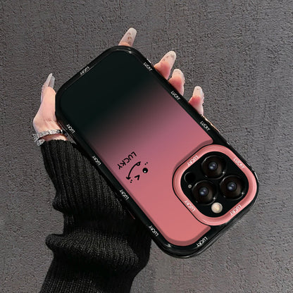 Matt színátmenetes iPhone tok – SZERETLEK & SZERENCSÉS Smiley Designs