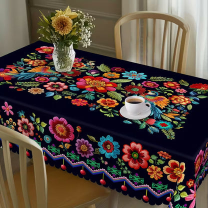 💖Luxus jacquard terítő színesben, hullámos szegéllyel