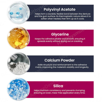 (🔥Vásároljon 1-et, kapjon 1-et ingyen🔥) AdhereDent hőre lágyuló fogsorragasztó, állandó fogsorrögzítés