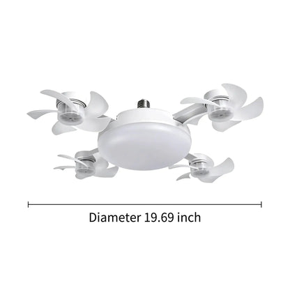 Modern mennyezeti ventilátorlámpa E27-es foglalattal (2026-os modell) - csendes 2 az 1-ben LED ventilátor távirányítóval