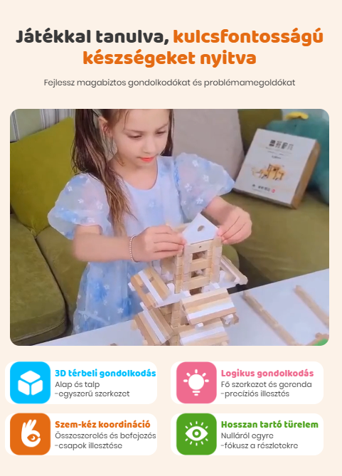 🔥Oktatási fa építőelemek