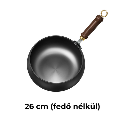 🧑‍🍳 Bevonat nélküli vasedény – hagyományos, tartós, minden tűzhelyre – Utánvét 💪