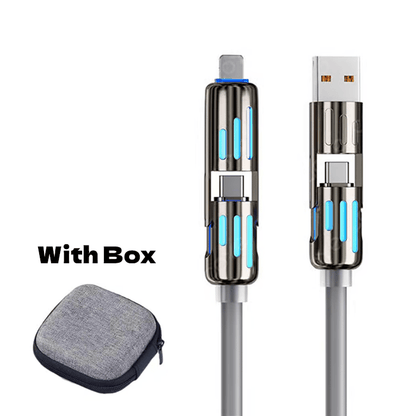 🔥4 az 1-ben USB töltőkábel, gyors töltés⚡