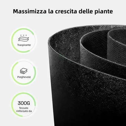 🌱 5 db-os, 19 literes (5 gallonos) termesztőzsák csomag – tartós, lélegző, füllel ellátott szövetcserepek zöldségekhez, virágokhoz és gyümölcsökhöz