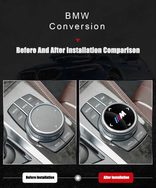 Dekoratív matrica a BMW multimédia gombhoz