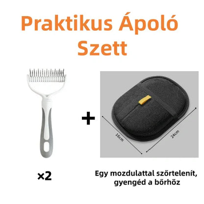 🐾 Kétoldalas állatfésű – gyors és hatékony! ✨