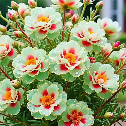Aranycsipke portulaka🌸✨ Gyönyörű, dupla virágok a könnyed nyári színekért