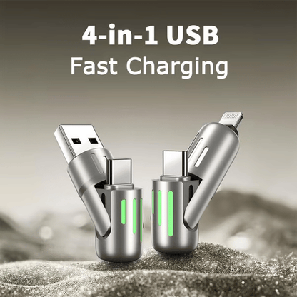 🔥4 az 1-ben USB töltőkábel, gyors töltés⚡