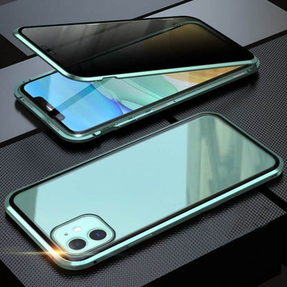 Mágneses iPhone tok tükröződésmentes üveggel és fémmel