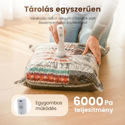 💪🌬️ Utazási vákuumtároló zsákok és hordozható szivattyú készlet 👕✨