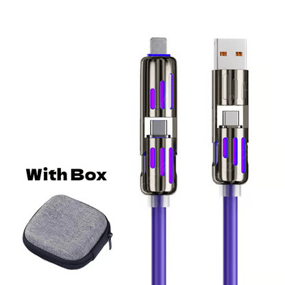 🔥4 az 1-ben USB töltőkábel, gyors töltés⚡